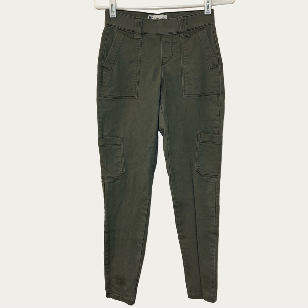 No Boundaries Olive Green Women’s Cargo Pants Pockets Size‎ XXS